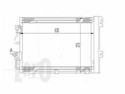 Фото автозапчасти радиатор кондиционера OPEL ASTRA H (1850096, 93178958, 52400555, 13129192) Polcar 5509K8C1