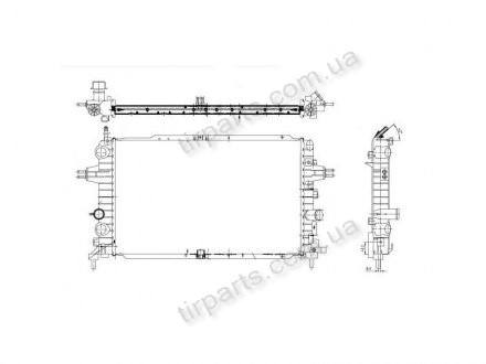 Фото автозапчасти радиатор охлаждения Astra H 04- (1300286, 13209772) Polcar 551008-1