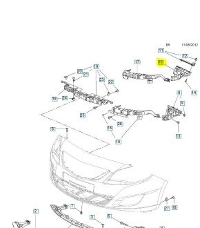 Фото автозапчасти кронштейн бампера правий Polcar 55110742