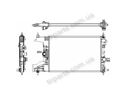 Фото автозапчастини радіатор охолодження (MT) Opel Astra J 1.3D/1.7D 12.09- Polcar 551108-3