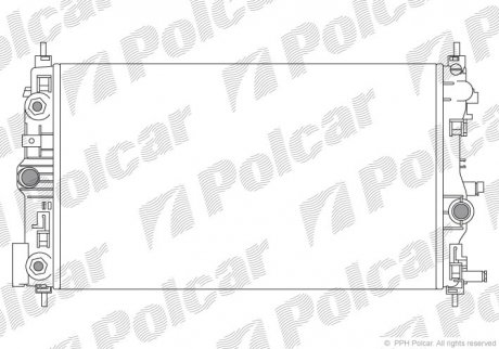 Радіатор охолодження ASTRA J (1300305, 13310787) Polcar 551108-7