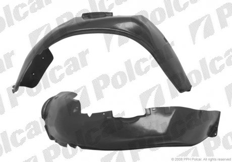 Фото автозапчасти подкрылок левый OPEL VECTRA A, 88- (01101333) Polcar 5514FL1