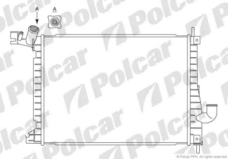 Фото автозапчасти радіатори охолодження Polcar 551608-7