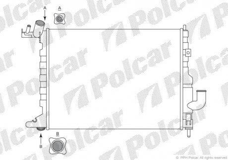 Радіатор охолодження Polcar 551608A5 (фото 1)