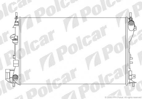Радиатор охлаждения VECTRA C 02- (24418341, 1300245) Polcar 551808-1