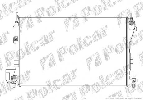 Радиатор охлаждения CROMA 05- (51770410, 1300246, 24418343) Polcar 551808-2