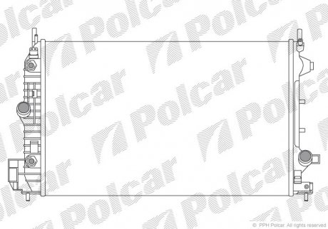 Радіатор охолодження VECTRA C 02- (13156387, 51770420, 1300412) Polcar 551808-6