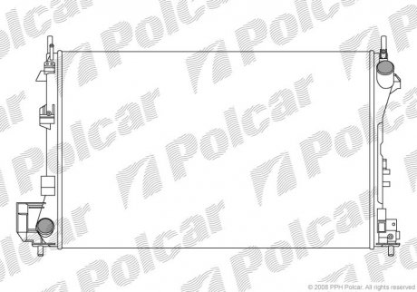 Радиатор охлаждения CROMA 05- (24418343, 51770410, 1300246) Polcar 551808A2