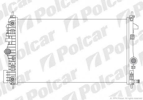 Радиатор охлаждения INSIGNIA (13241724, 1300290) Polcar 5520084X (фото 1)