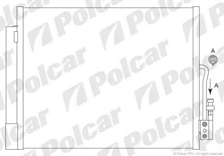Радіатор кондиціонера OPEL Meriva B, 10- (1850154, 13331005) Polcar 5546K8C1S (фото 1)