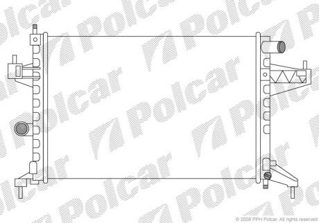 Фото автозапчасти радіатори охолодження Polcar 555608-3