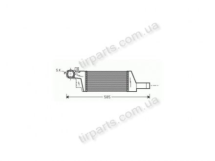 Радіатор повітря (Інтеркулер) Polcar 5557J8-1