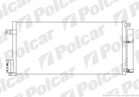 Радиатор кондиционера OPEL CORSA D/G.PUNTO (93168140, 51826520, 1850168, 55700408, 1850158) Polcar 5558K8C2 (фото 1)