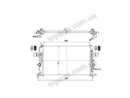 Фото автозапчасти радіатор охолодження Polcar 556008-3