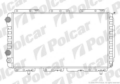 Радиатор охлаждения DUCATO 94-01 (1307393080, 1301JK) Polcar 570208A3