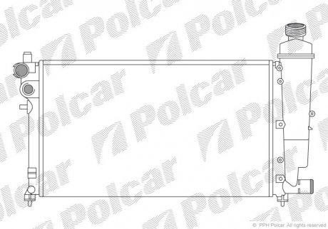 Радіатор охолодження 106 96- (1330A7) Polcar 5706087 (фото 1)