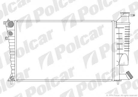 Радиатор охлаждения ZX 91- (96295233, 1331AX, 1330R9, 133025, 133145) Polcar 570708A6 (фото 1)