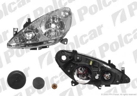 Фото автозапчастини фара основна PEUGEOT 307, 01- (6205ZR, 6205-Z3, 318124213, 6205Z3, 96462919) Polcar 5710101V