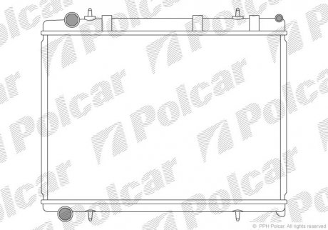 Радиатор охлаждения 308 (1330W4, 1330K1) Polcar 571108-1