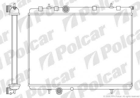 Радиатор охлаждения 206 (1330G1, 133314) Polcar 572308-4 (фото 1)