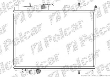 Радиатор охлаждения 206 (1330G0, 133313) Polcar 572308-5 (фото 1)
