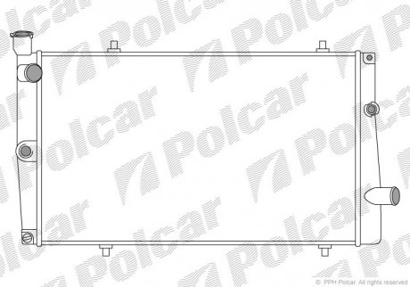 Фото автозапчасти радиатор охлаждения 309 85- (1300G3, 1300G2, 1300R3) Polcar 5737082