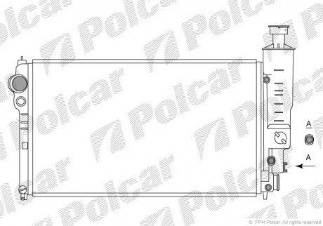 Фото автозапчастини радіатор охолодження 405 92- (1301J2) Polcar 5745080