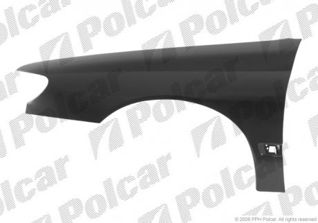 Крило переднє праве PEUGEOT 406 96-98 (7841F5) Polcar 574602J