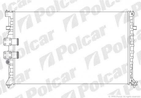 Радіатор охолодження 406 99- (1331FK, 133060) Polcar 574608A0 (фото 1)
