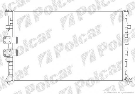 Радиатор охлаждения 406 99- (133012, 96200026) Polcar 574608A7