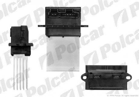 Регулятор вентилятора кабіни 406 / MASTER/MEGANE (6441L1, 7701045870) Polcar 5746KST1X (фото 1)