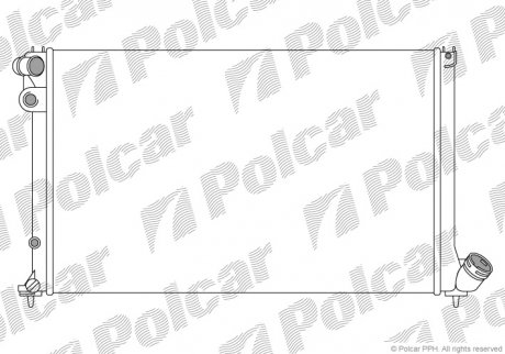Радіатор охолодження 406 95-99 (1301FP, 1301FT) Polcar 574708A2