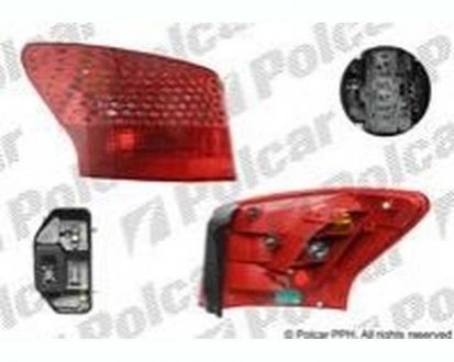 Фото автозапчасти фонарь задний PEUGEOT 407, 04-(6350FR) Polcar 5748873U