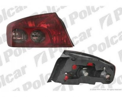 Фото автозапчасти фонарь задний PEUGEOT 407, 04- (6350-V9, 6350-GC, 6350S8, 6350GC, 6350-S8, 89038195, 6350V9) Polcar 574887-V (фото 1)