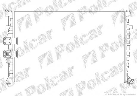 Радіатор охолодження 406 99- (133027, 96242214) Polcar 576508A8