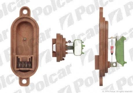 Регулятор вентилятора кабины FIAT DUCATO (1306599080, 512130102) Polcar 5770KST-1 (фото 1)