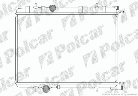 Радиатор охлаждения PARTNER 02- (133315, 1330G2) Polcar 579008-2 (фото 1)