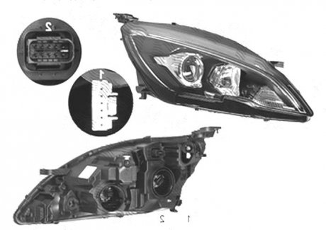 Фото автозапчасти фара основная 308, 10.17-(1628555380) Polcar 57C2102U