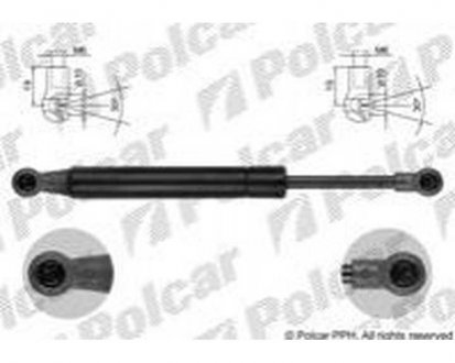 Амортизатор кришки багажника і капота 911 (996), 10.97- (99651155101) Polcar 5813AB
