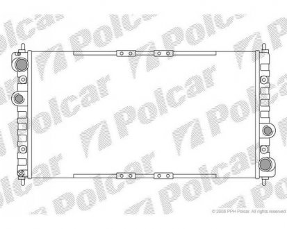 Фото автозапчастини радіатор охолодження POLONEZ (60970, 60971, 99095, 117002, 59696, 66094, A076832, A076833, 81124, 117001, 61037, 81125) Polcar 590108-2