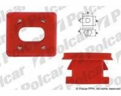 Фото автозапчастини монтажне гніздо BMW3 E46 SDN/KB, 97- (51458266814) Polcar 6001180