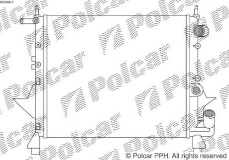 Фото автозапчасти радіатори охолодження Polcar 600308-1