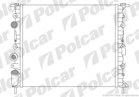 Радіатор охолодження KUBISTAR (2140000QAZ, 7700838134, 8200211563) Polcar 600708-1 (фото 1)