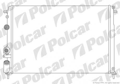 Радіатор охолодження MEGANE 95-99 (7701352976, 7700425842) Polcar 600708A5