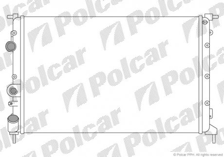 Радиатор охлаждения SCENIC 99- (7700838135) Polcar 600708B4 (фото 1)