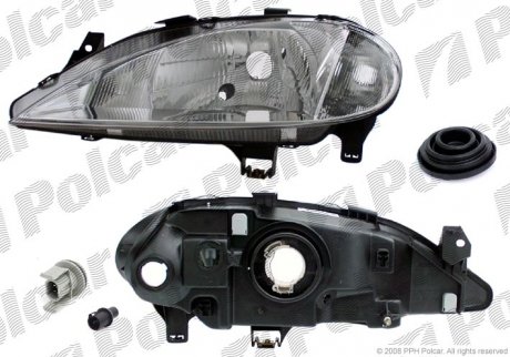 Фото автозапчастини фара основна RENAULT MEGANE, 00- (7701047093, 260609556R, 770104793) Polcar 6011090E