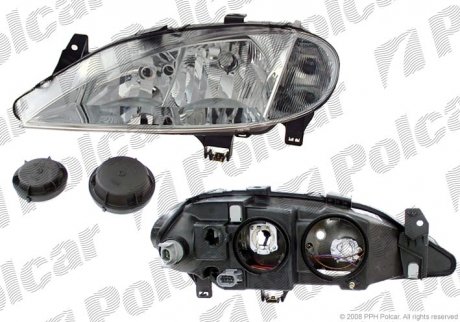 Фото автозапчастини фара основна RENAULT MEGANE, 00- (7701047184, 260607124R) Polcar 6011091E