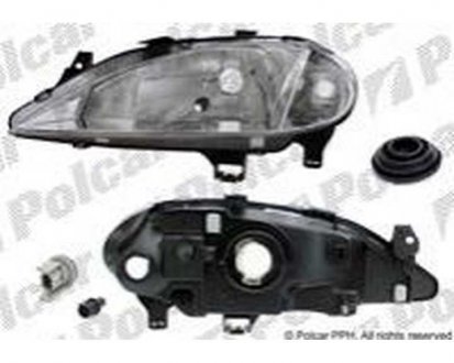 Фото автозапчастини фара основна RENAULT MEGANE, 00- (770104795, 7701047095, 260100851R) Polcar 6011100E