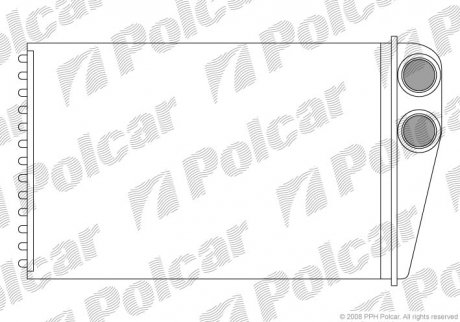 Радиатор обогрева MEGANE 02- (7701207712, 7701208323) Polcar 6012N8-1 (фото 1)
