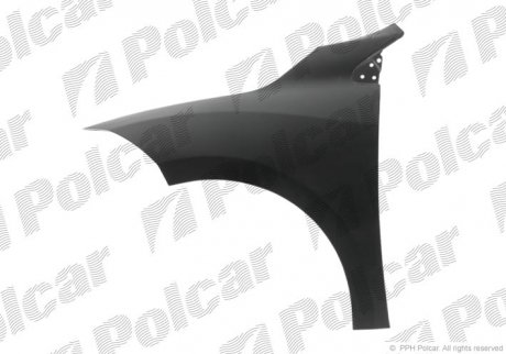 Крыло переднее левое MEGANE III, 10.08-(631010047R) Polcar 601401